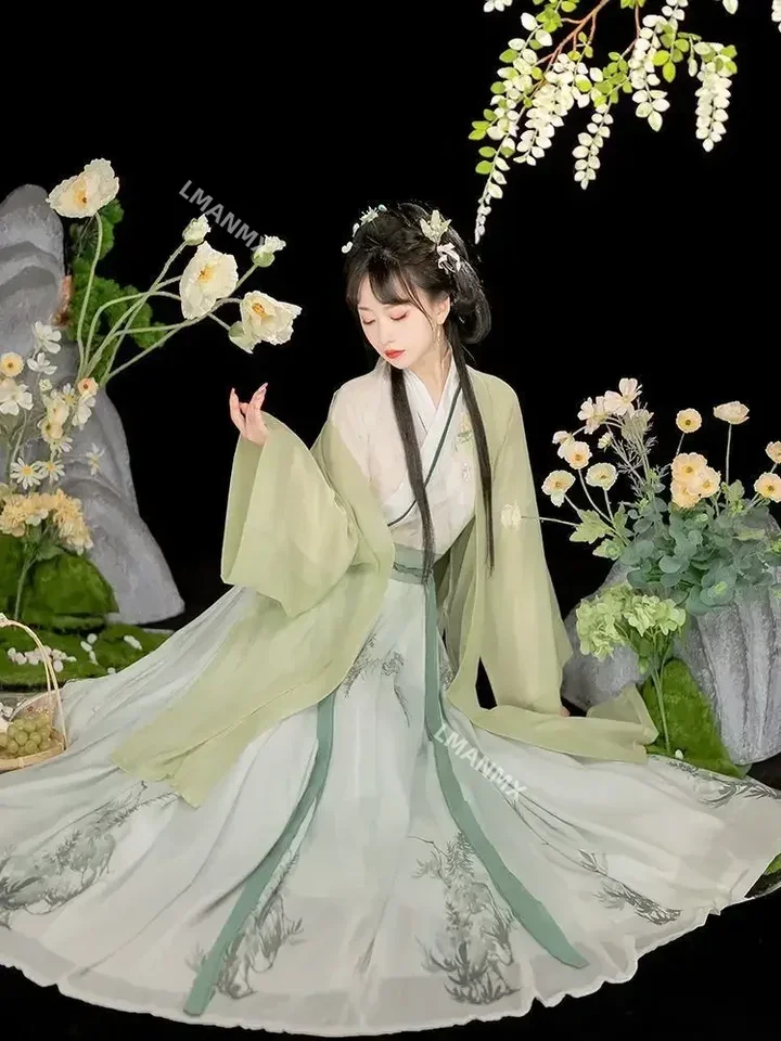 Hanfu šaty Ženy staroveká čínska pieseň dynastia hanfu set femate cosplay kostýmy Party Summer hanfu šaty 3ks sady pre ženy