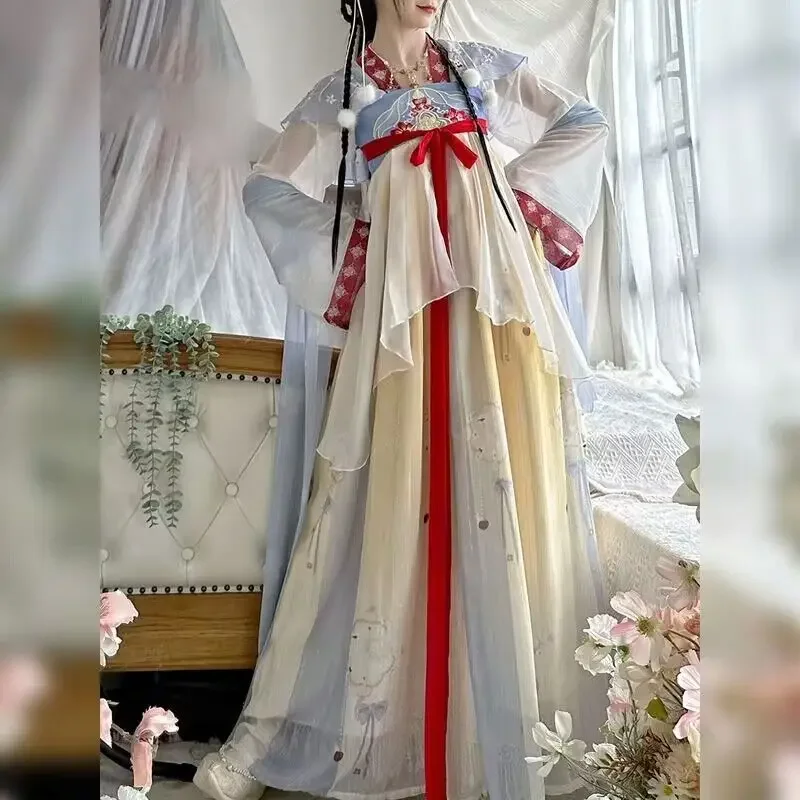 Hanfu šaty Ženy Čínsky tradičný cosplay kostým staroveký hanfu šaty narodeninové oslavy šaty Študent hanfu set plus veľkosť xl