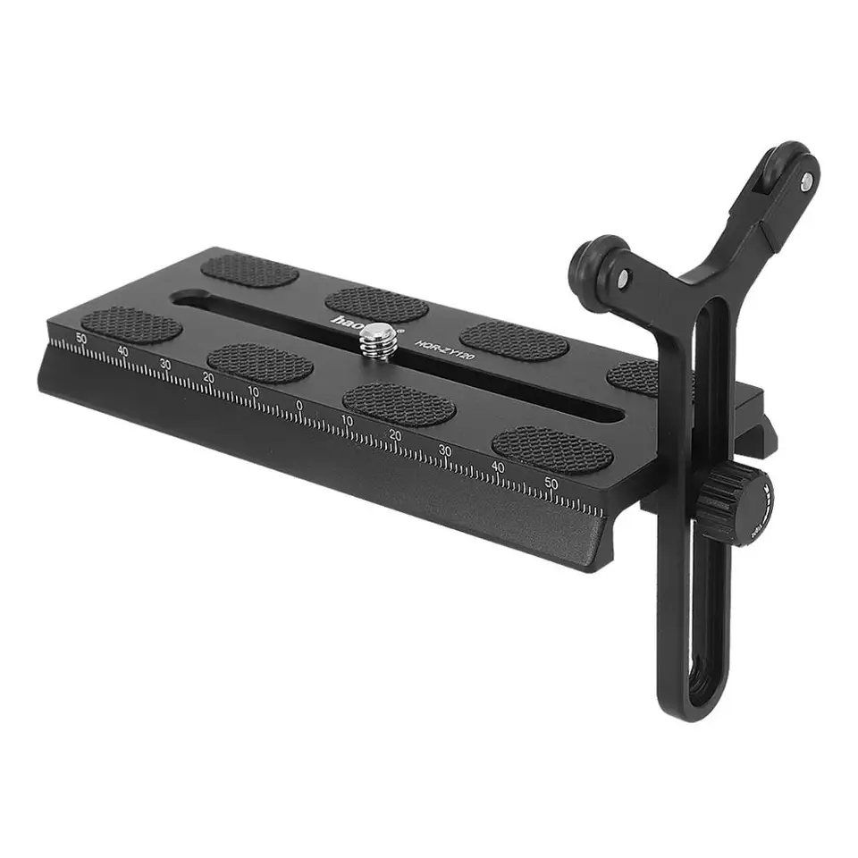 Haoge 120 mm rýchly uvoľňovací tanier s držiakom Y pre Zhiyun Crane 2, Crane 3 Lab, Weebill-S, Weebill Lab Gimbal stabilizátor