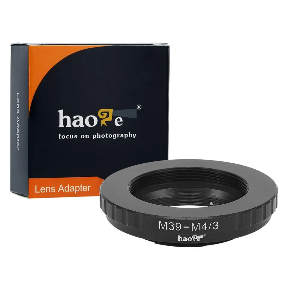 Haoge Manual Lens Mount Adapter pre 39 mm M39 Mount Lens to Olympus a Panasonic Micro Four Tretiny Mft M4/3 M43 Mount Camera