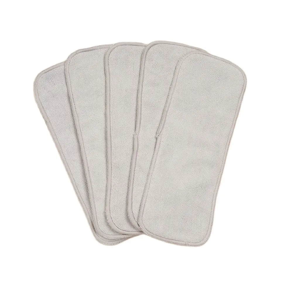 Happyflute nová plienka vložka 3LYERS Grey Microfiber Plienky vložky 35x13,5 cm Používajte spolu s vreckovými plienkami