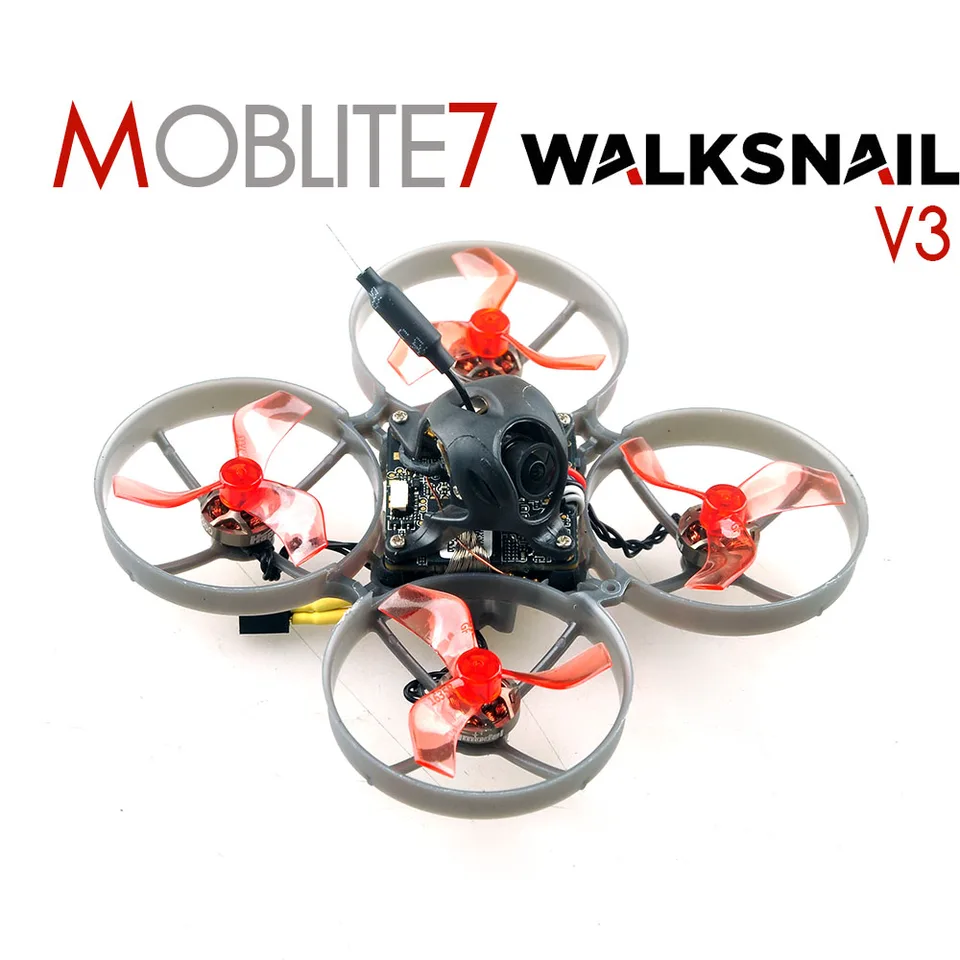 HappyModel Moblite7 Walksnail V3 75 mm HD 1S Whoop Quad Superx HD ELRS AIO EX1002 KV20000 WAKSNAIL Avatar Mini 1S Kit