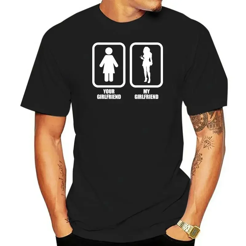 Harajuku Fashion tu Novia Mi Novia Camiseta Divertida Hombre - Regalo para e Eslogan ofensiva unisex módne tričká Top Tee Tee
