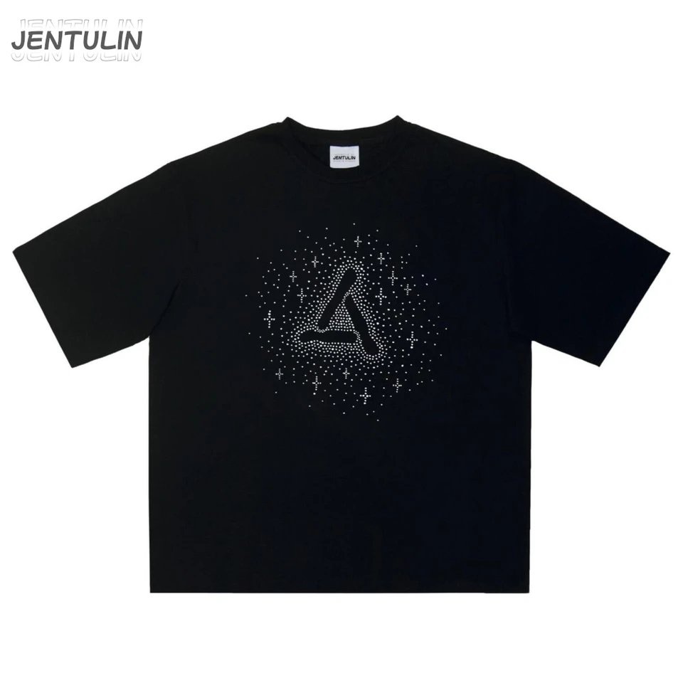 Harajuku nadmerne nadmerné streetwear Pánske oblečenie Mzlff Star Grafické tlačové tričko bavlnené hip hop Kórejský krátky rukáv Top Tee Goth y2k