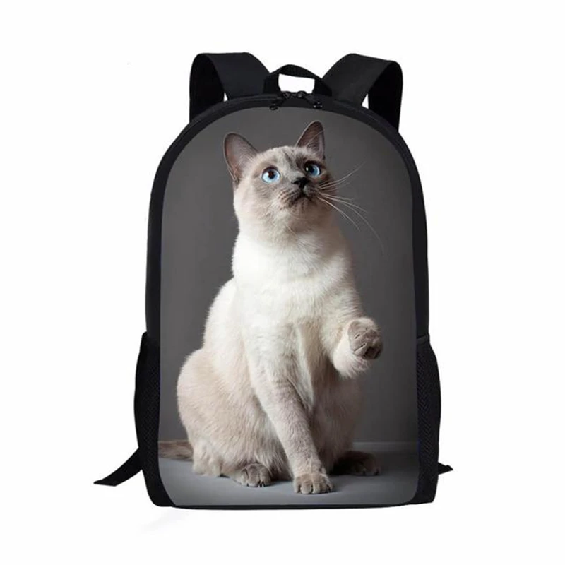 Harajuku Novinka Cool Cat Notebook Batohy žiakov školské tašky 3D tlač Oxford Waterproof Boys/Girls Batohy notebook