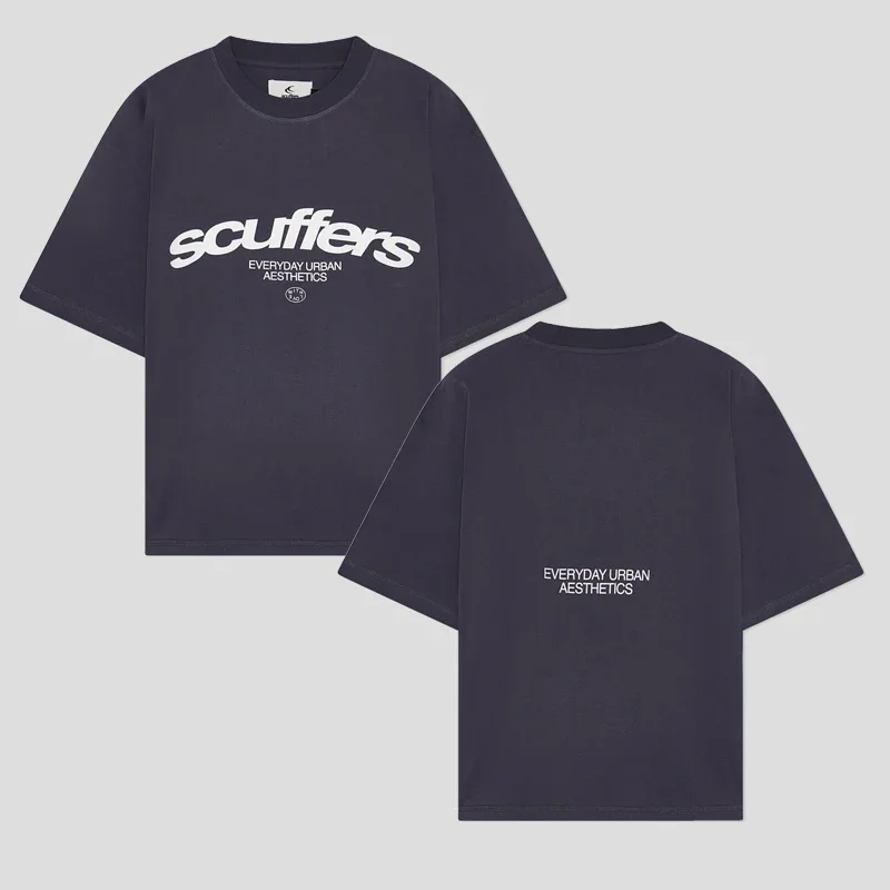 Harajuku Scuffers Logo s krátkym rukávom Mikina Gothic Korean Nové gotické nadmerné tričko Street Top Trash Y2K oblečenie