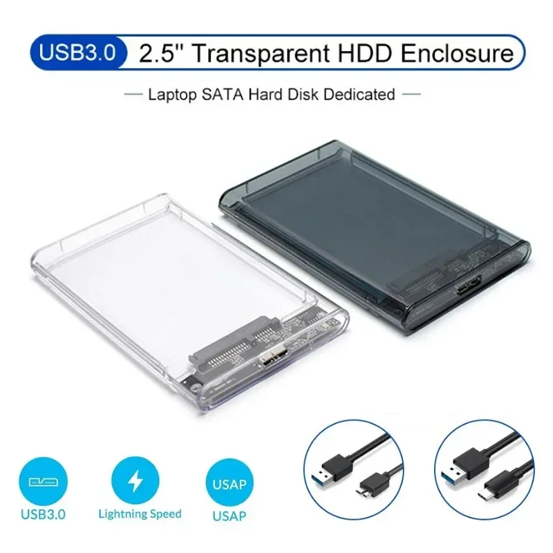 HardDisk Boxs USB 3.0/3.1 až SATA III Tvrdý disk 2,5 palca HDD SSD Externé krytiny Disk Disk Box External HDD Case
