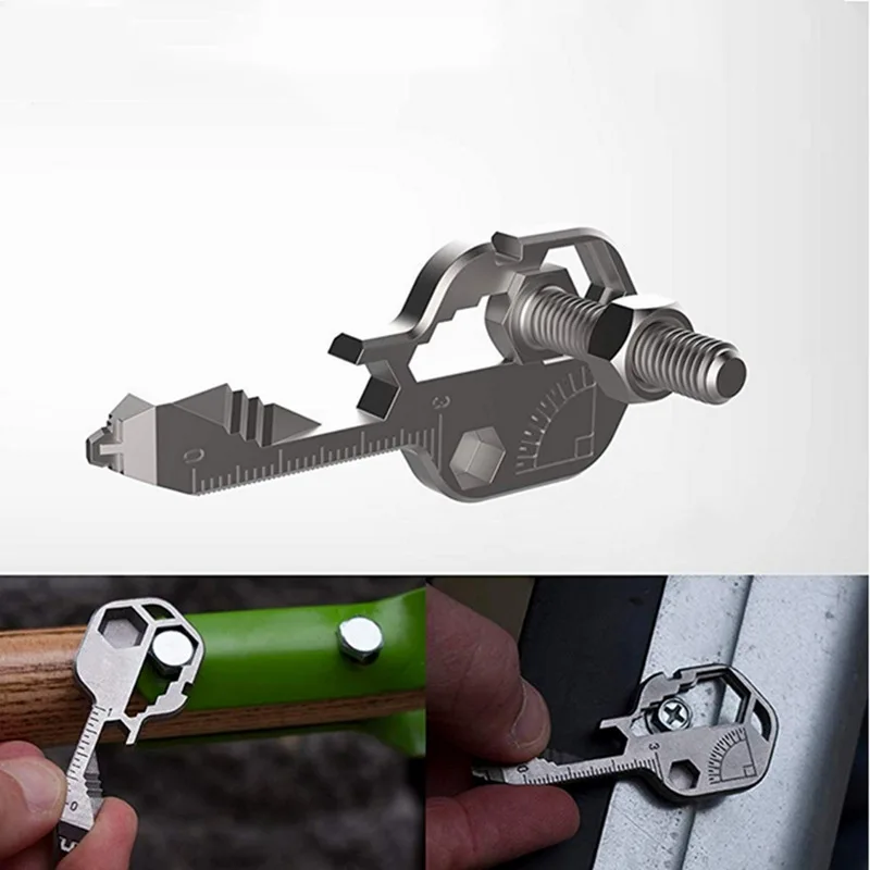 Hardvér, prívesok Ssteel Ssteel, Multifunkcia, Keychain, Key Tool, 24 v 1, kľúč, otvárač fľaše, prenosný, mini