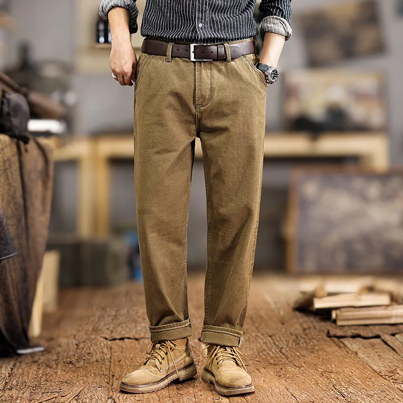 Harem Pants Men Loose Baggy nohavice svetlo zelené 100% bavlnené čínske nohavice Príležitostné pánske oblečenie Trendy 2024 Nový KPOP