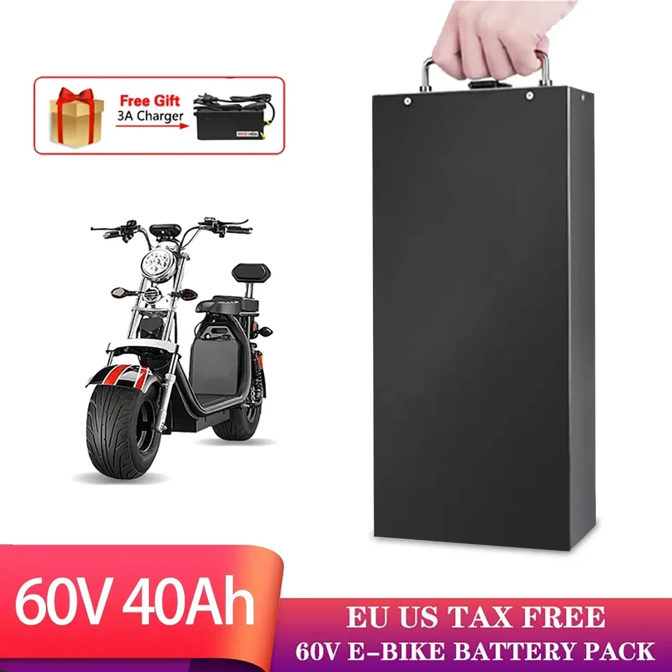 Harley 60V 20AH - 70AH 18650 Electric Secootter Batéria pre 250 W ~ 1500 W motocykel + 67,2 V nabíjačka