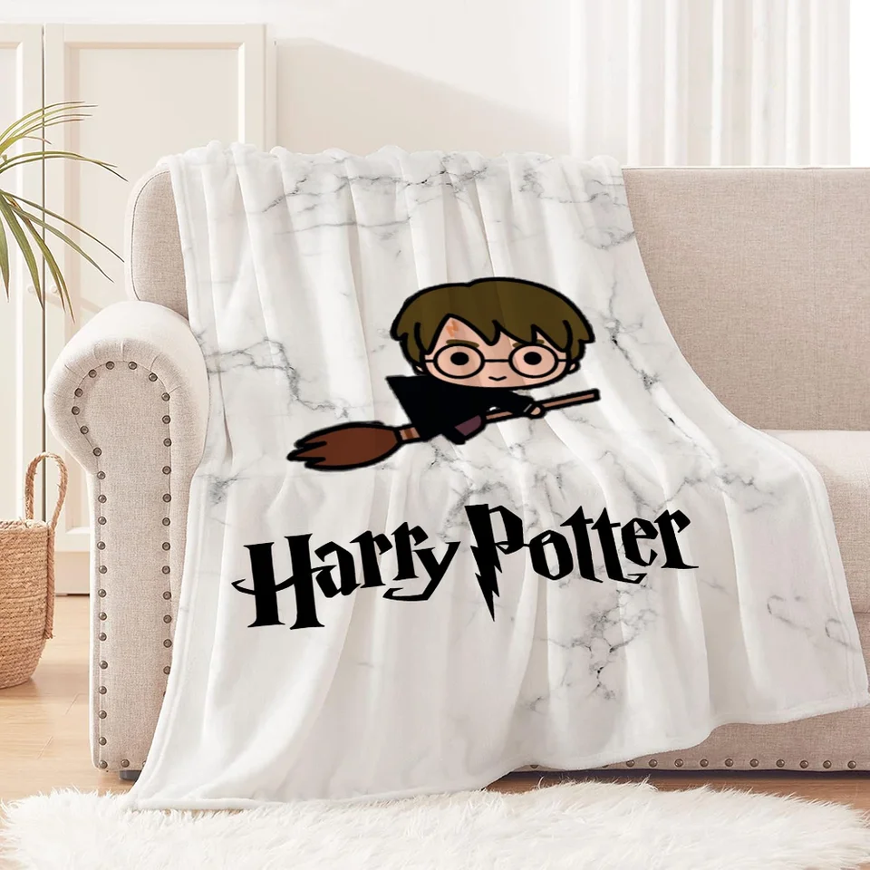 Harry Potter Co-Brand Miniso Double prikrývky na prikrývky načúchané mäkké prikrývky pre posteľ Plaid letný úkryt domov a dekorácia