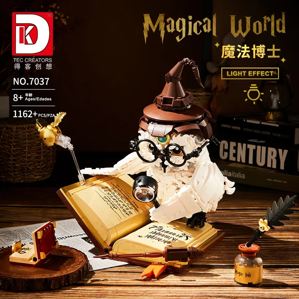 Harry Potter Hedwig Building Blocks MoC Magic World Doctor Owl 3D Model DIY tehly figúrka hračky pre dieťa vianočný darček