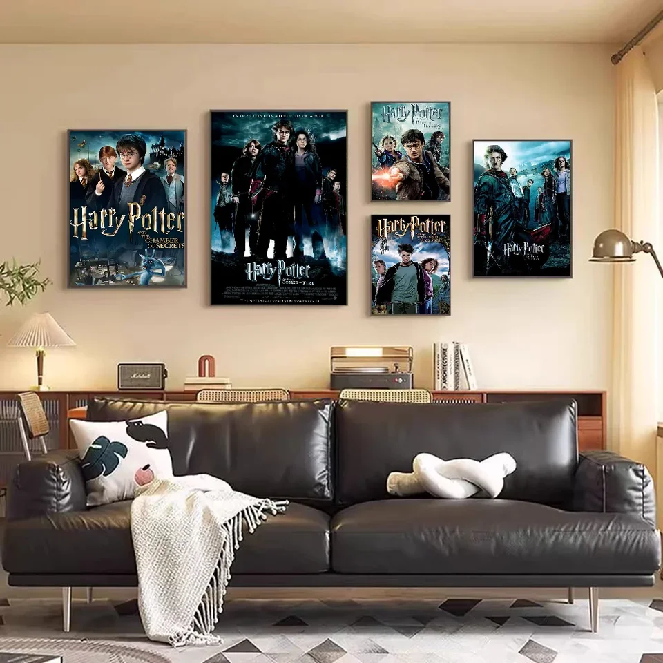 Harrys Potters magické klasické vintage plagáty HD Kvalitné nástenné umenie retro plagáty pre domácu izbu stena dekorácie