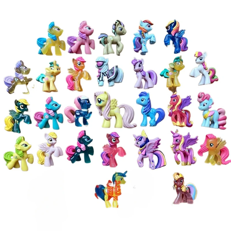 Hasbro My Little Pony Originálne sfarbené priehľadné mini Twilight Sparkle Applejack Rarity Rainbow Dash Pinkie Pie Toy Ornament