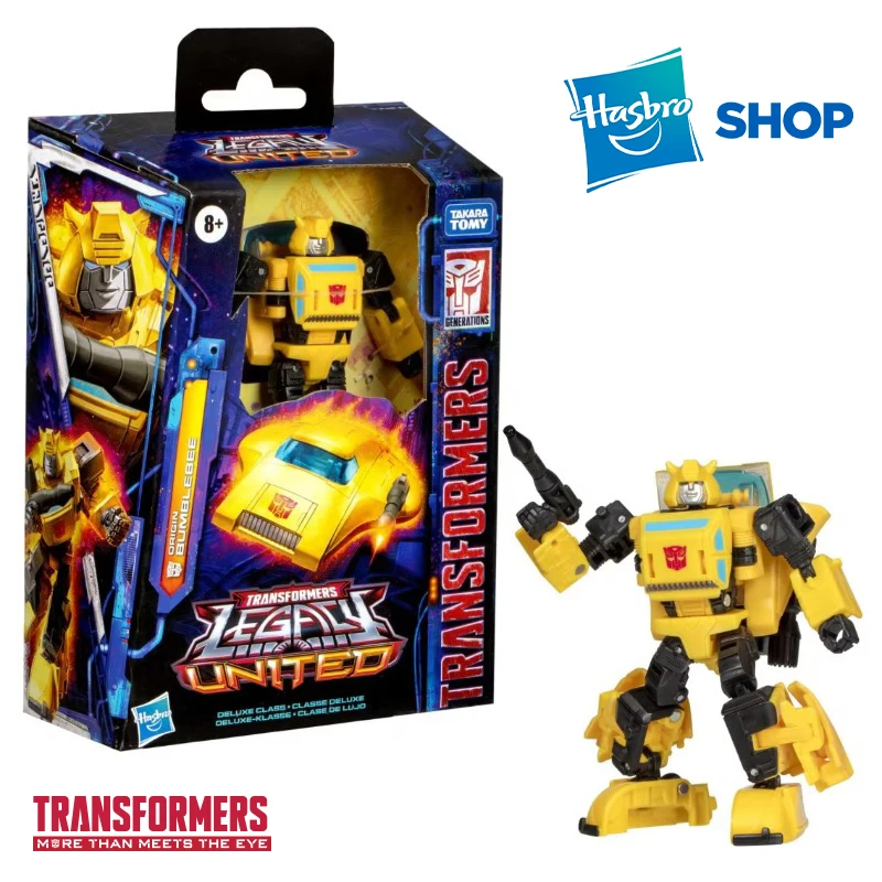 Hasbro Transformers Legacy: Deluxe Class Origin Model Bumblebee Model Anime Gift Action Figure Figure