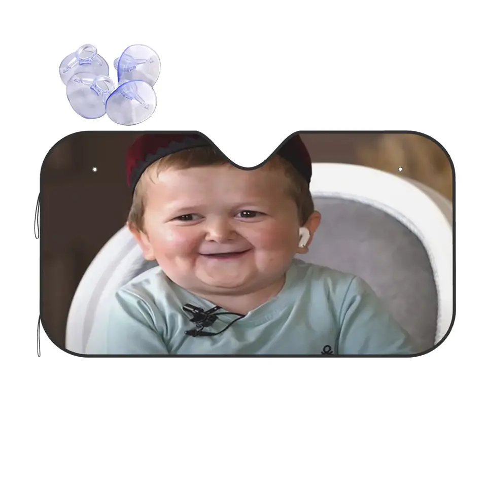Hasbulla Magomedov Meme Sunshade Čerinové sklo Roztomilý darčekový skladací kryt predný blok Okno 70x130cm