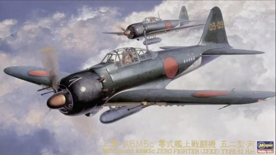 Hasegawa 09072 1/48 A6M5C Zero Fighter (Zeke) Typ 52 HEI Model Súprava