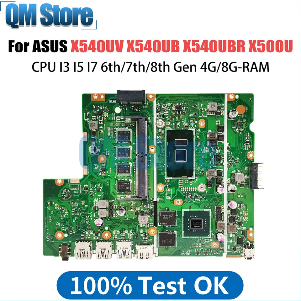 HASIC pre ASUS X540UV X540UB X540UBR X500U X543U R540U P540U F540U A540U K540U NAPOJECKÝ NAPOŽITOK I3 I5 I7 CPU 4G 8G RAM RAM