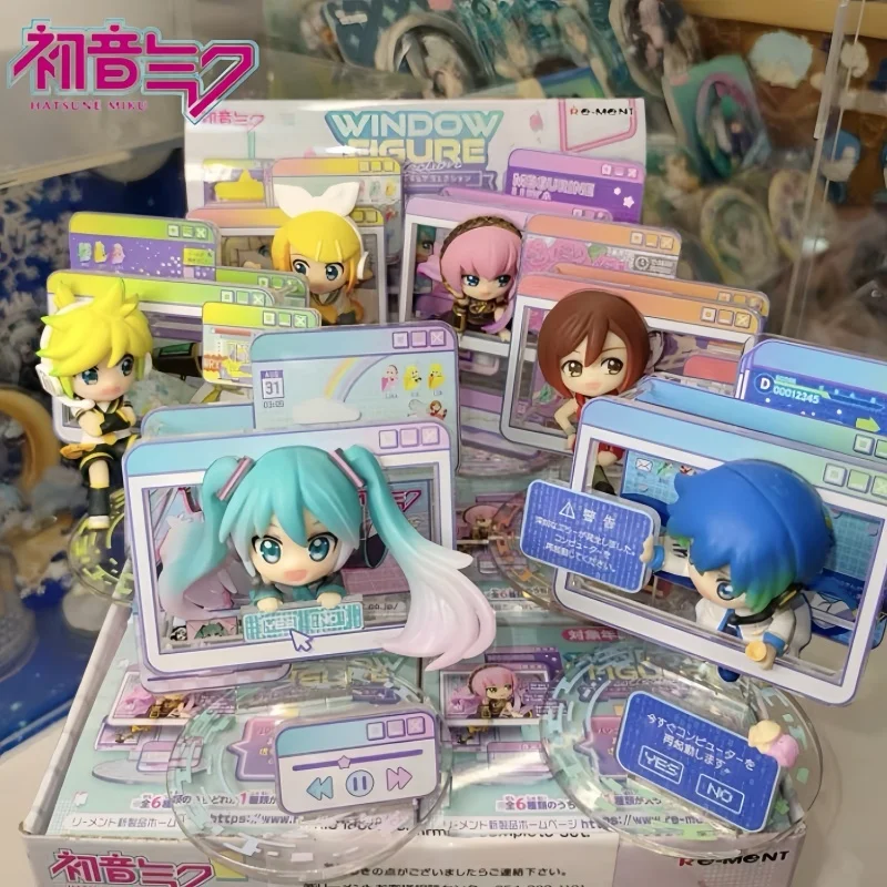 Hatsune Miku Blind Box Figure Series Figure Kaito Meiko Mini Figures v krabici vajíčko Trendy hračky stolové dekorácie modely darčekové hračky