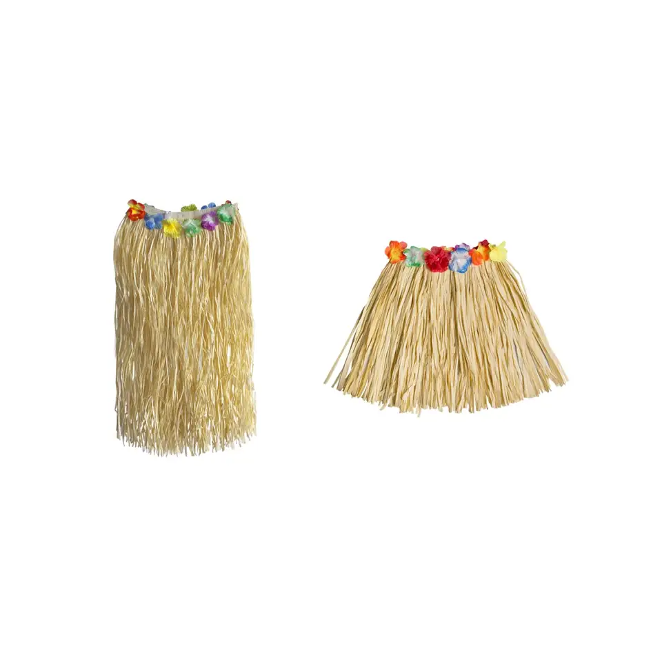 Havajská sukňa tráva sukňa Raffia Tassel Tropical Sukňa Raffia Sukňa pre festival Carnival Fancy Dress Beach Party Supplies