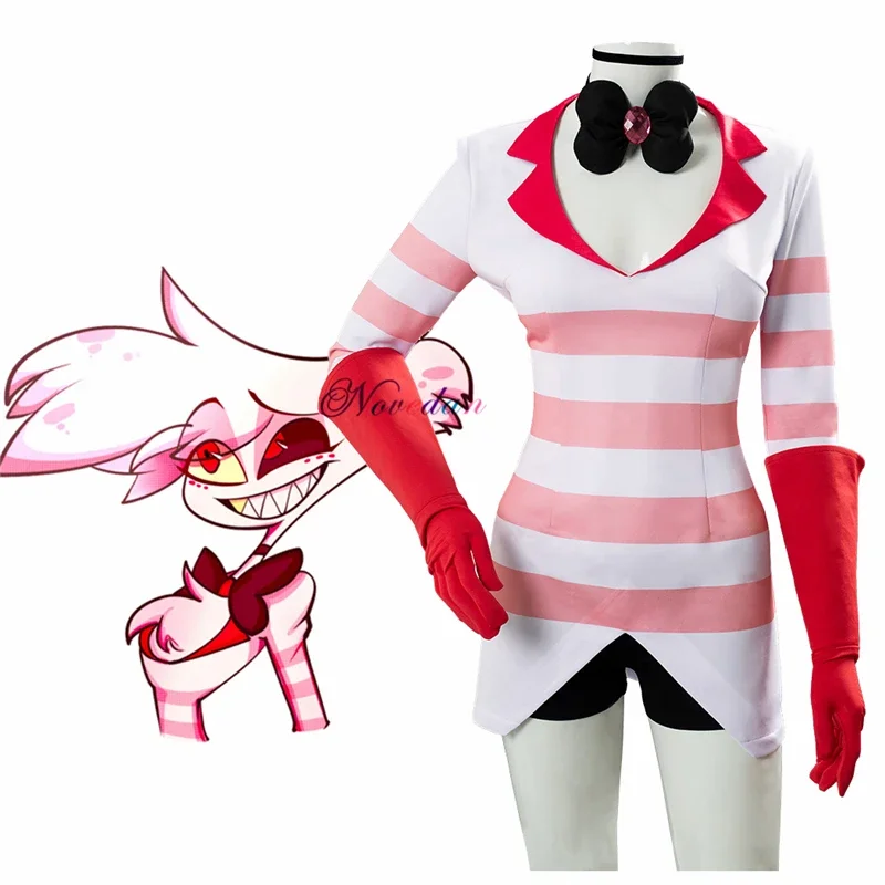 Hazbin Cosplay Hotel Dust Angel Cosplay kostým Uniforma narodeninové oslavy šaty Dievčatá Dievča