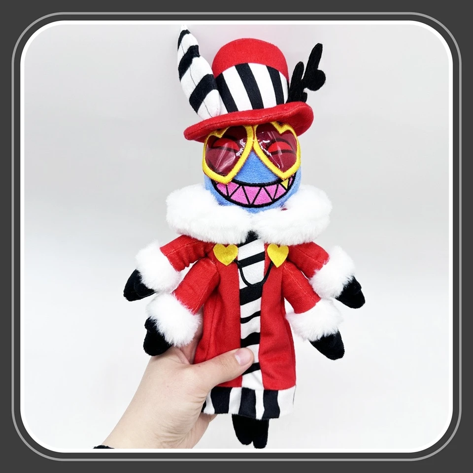 Hazbin Hotel Alastor plyšové bábiky Valentino plyšová hračka roztomilý karikatúra Anime Plushie Doll Soft Soft Plnené anime periférie hračky pre deti darček