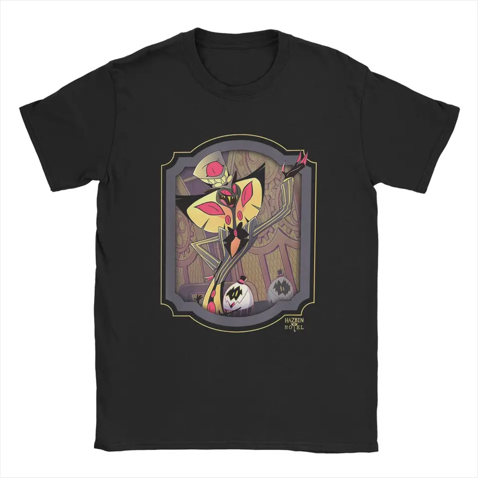 Hazbin Tričká Hotely Sir Zúčastnené muži Anime figuaru karikatúra Vintage Cotton Tees Crewneck krátko rukávy tričká grafické tlačené