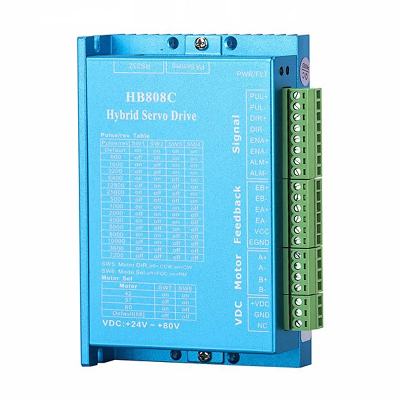 HB808C NEMA 17 23 24 AC18-80V 2 Fázové uzavreté slučkové ovládač motora pre 42/57/10 motora