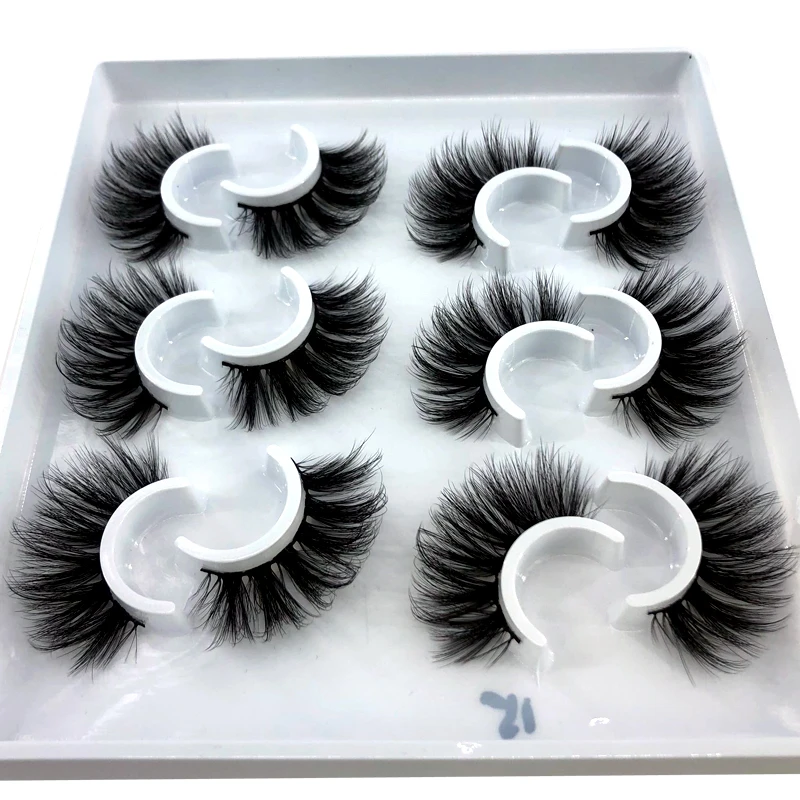 Hbzgtlad 2/4 páry Prírodné falošné mihalnice falošné riasy dlhý make -up 3D Mink riasy mihalnice predlžovacie riasy Mink riasy pre krásu