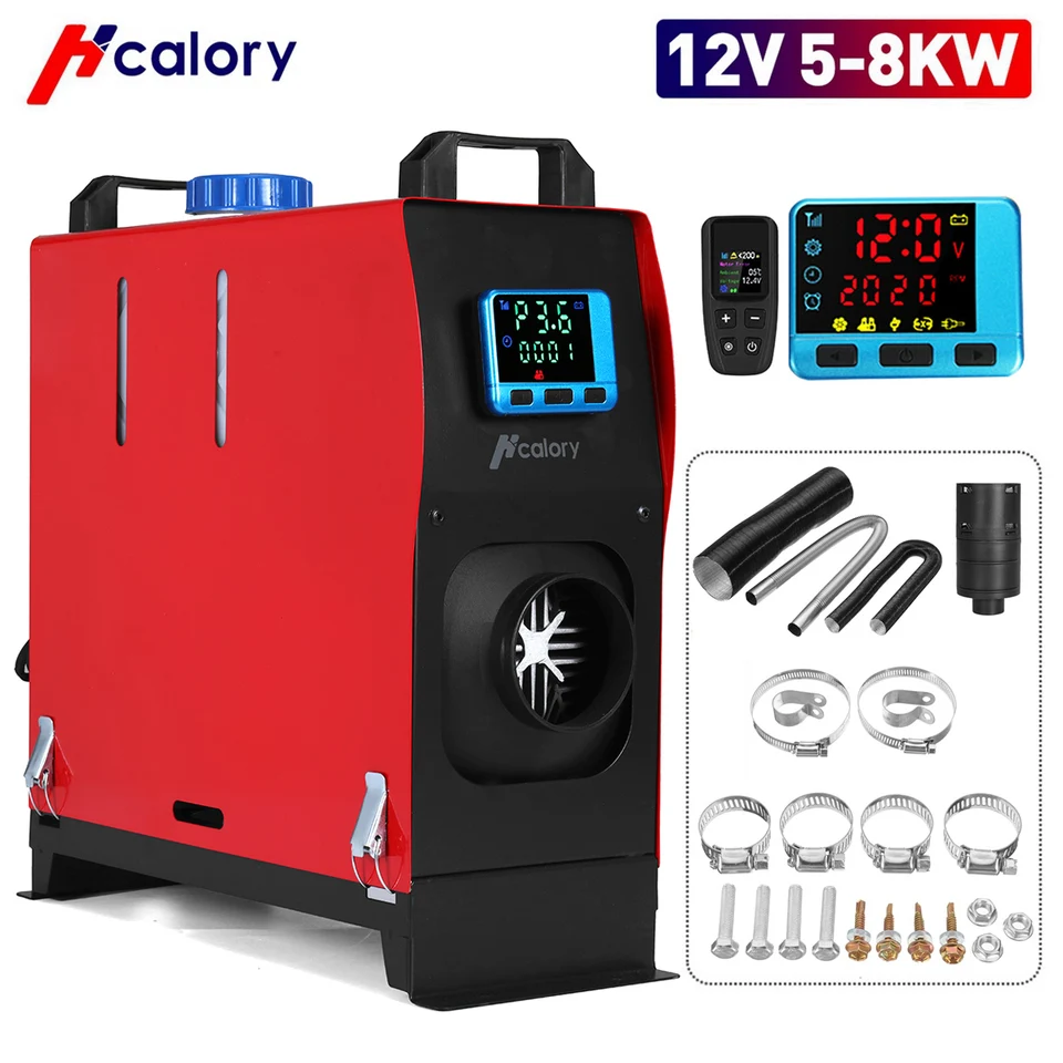 Hcalory všetko v jednom 5-8 kW 12 V 2 kW vykurovacie diesely Air Parking Ohrievač+Nový prepínač LCD Diaľkové ovládanie pre garáž autobusu automobilov