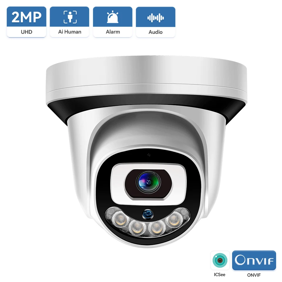 HD 1080p WiFi fotoaparát Indoor Dome Wireless Camera NightVision Dvojcestná audio e -mail výstraha ICSEE XMEYE Cloud Home Security Camera