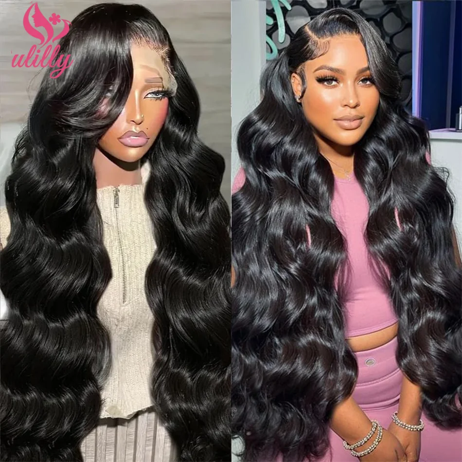 HD 13x4 Body Wave Lace Lace Front Human Vlasy Parochne pre ženy vopred vytrhnuté brazílske Remy 13x6 Transparentné čipkové čelné parochne ľudské vlasy