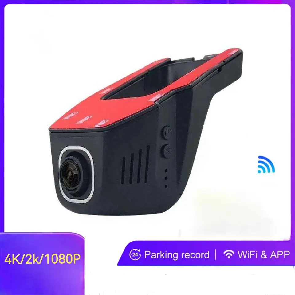 HD 4K 2160p WiFi CAR DVR DVR DASH CAMERA 1080P 1600P 2K24H PARKING MONIKENT APP CONTROL VIDEO RECORKORU pre všetky autá