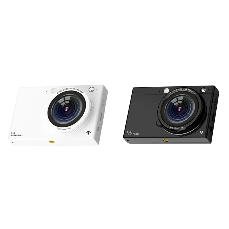 HD CCD digitálny fotoaparát 4K Automatické zaostrovanie šošovky 64MP Digitálna videokamera 28x Zoom Compakt Point and Beauty Camera