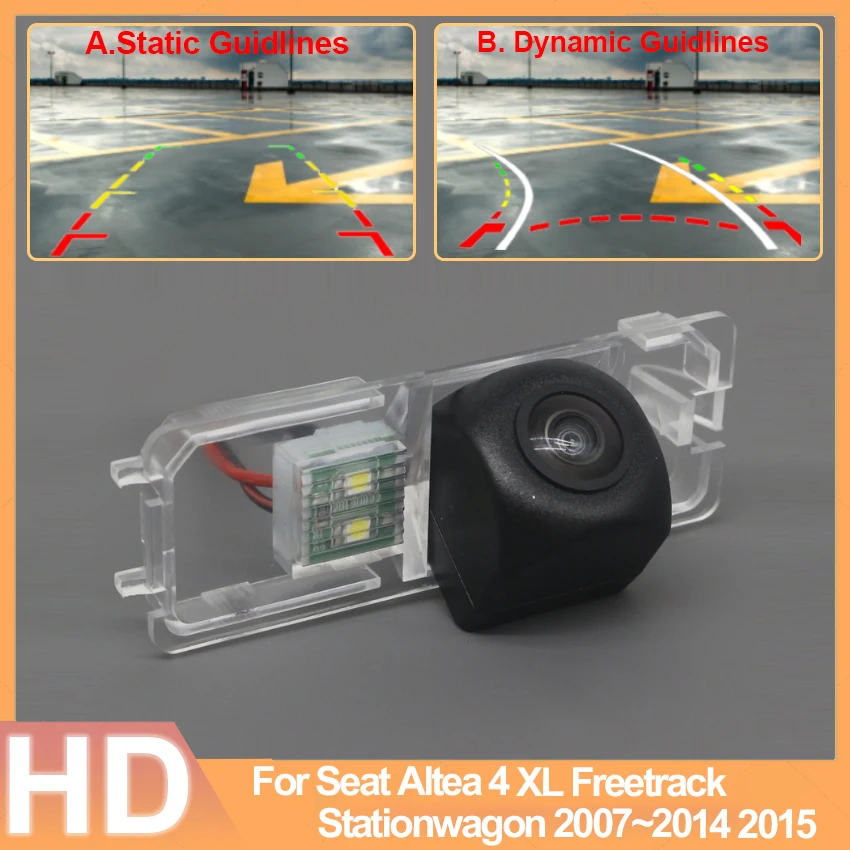 HD CCD vozidlo Zadný pohľad Zadný pohľad na spätnú kameru Vysoko kvalitná RCA pre sedadlo Altea 4 XL Freetrack Stationwagon 2007 ~ 2015