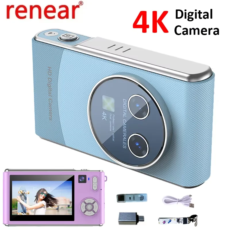 HD digitálny fotoaparát 4k 1080p fotografovanie fotoaparátu video videokamer 3 -palcová obrazovka s videokamerou pre fotografiu pre deti dospelých pre dospelých