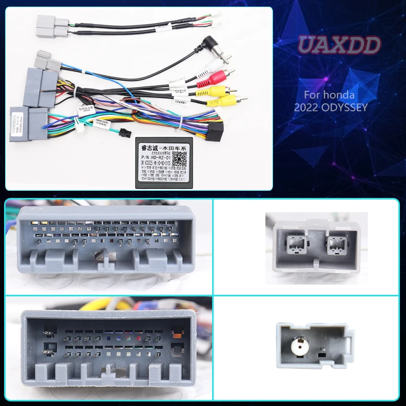 HD-RZ-01 Car Stereo Radio Káble adaptér Canbus pre Honda 2022 Odyssey 16pin mužská zástrčka do ženského konektora káblového zväzku