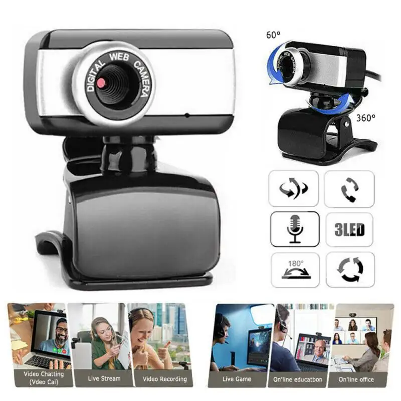 HD USB 2.0 webová kamera s mikrofónovým prenosným počítačom počítačový webový fotoaparát+mikrofón