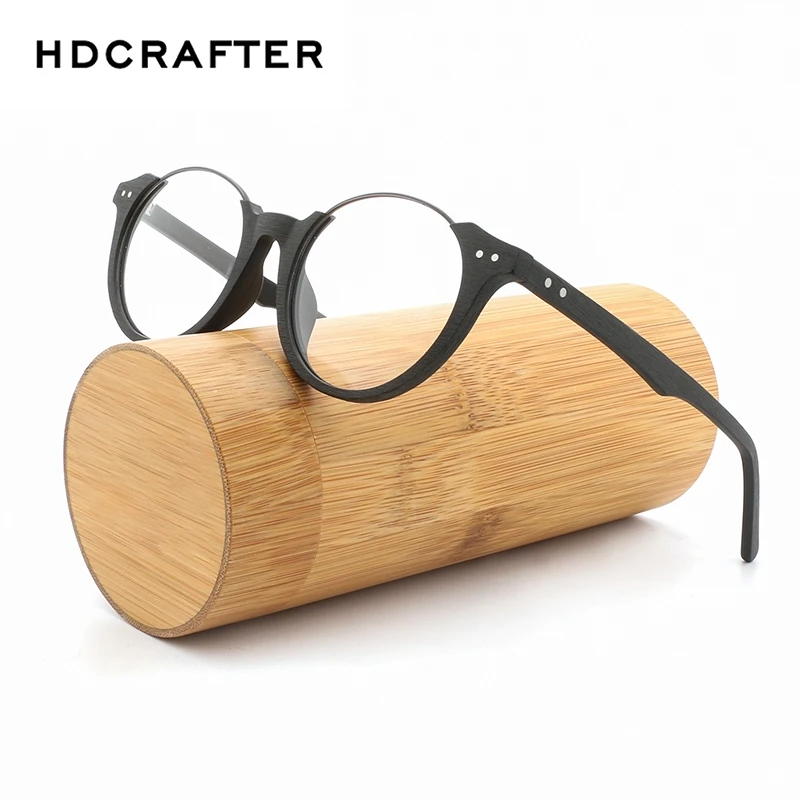 Hdcrafter drevené kovové rámy pre ženy vintage číre okuliare drevené muži počítačové čítanie okuliare okuliare okuliare Men Oculos