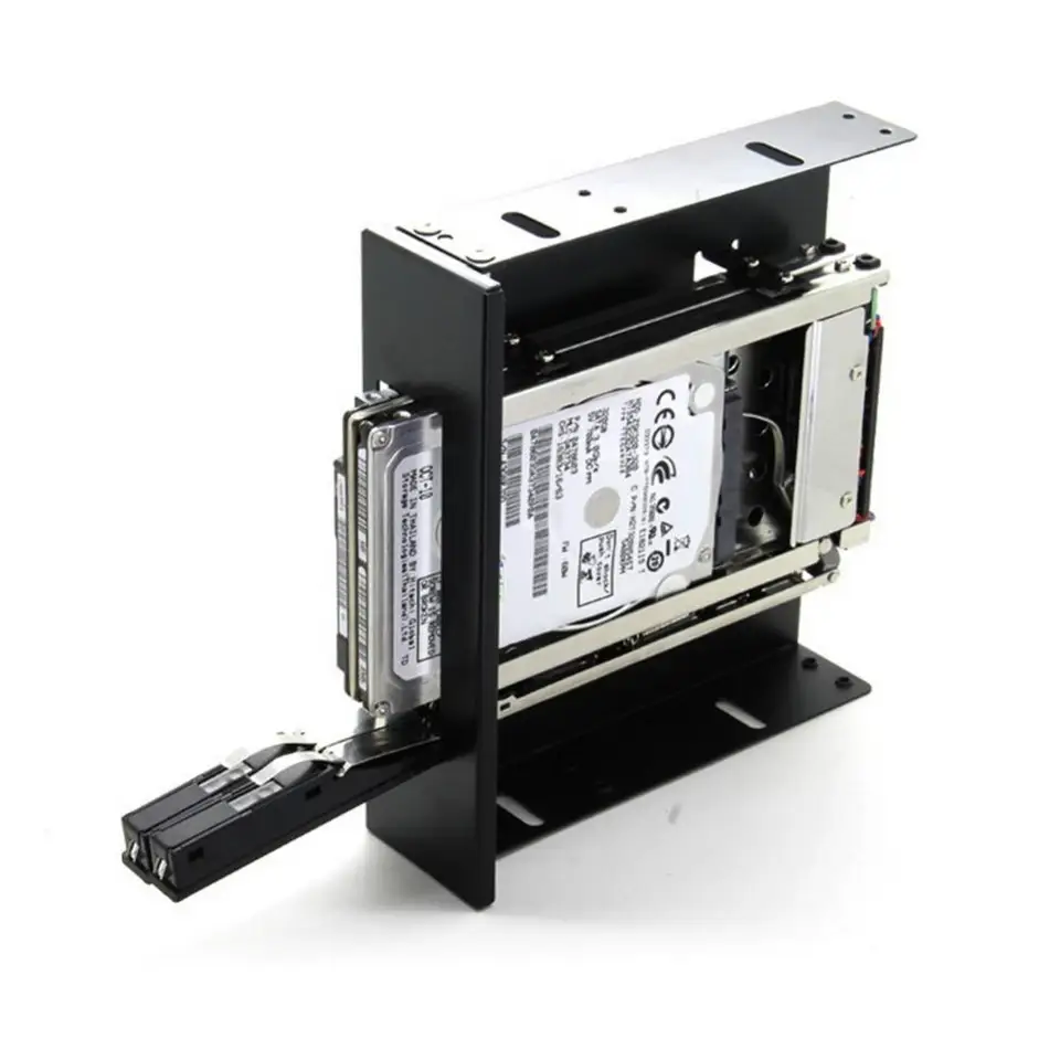 HDD Držiteľ puzdra Interný duálny záliv 2,5 palca SATA SSD HDD Pevný disk kryt mobilného stojana na mobilný stojan