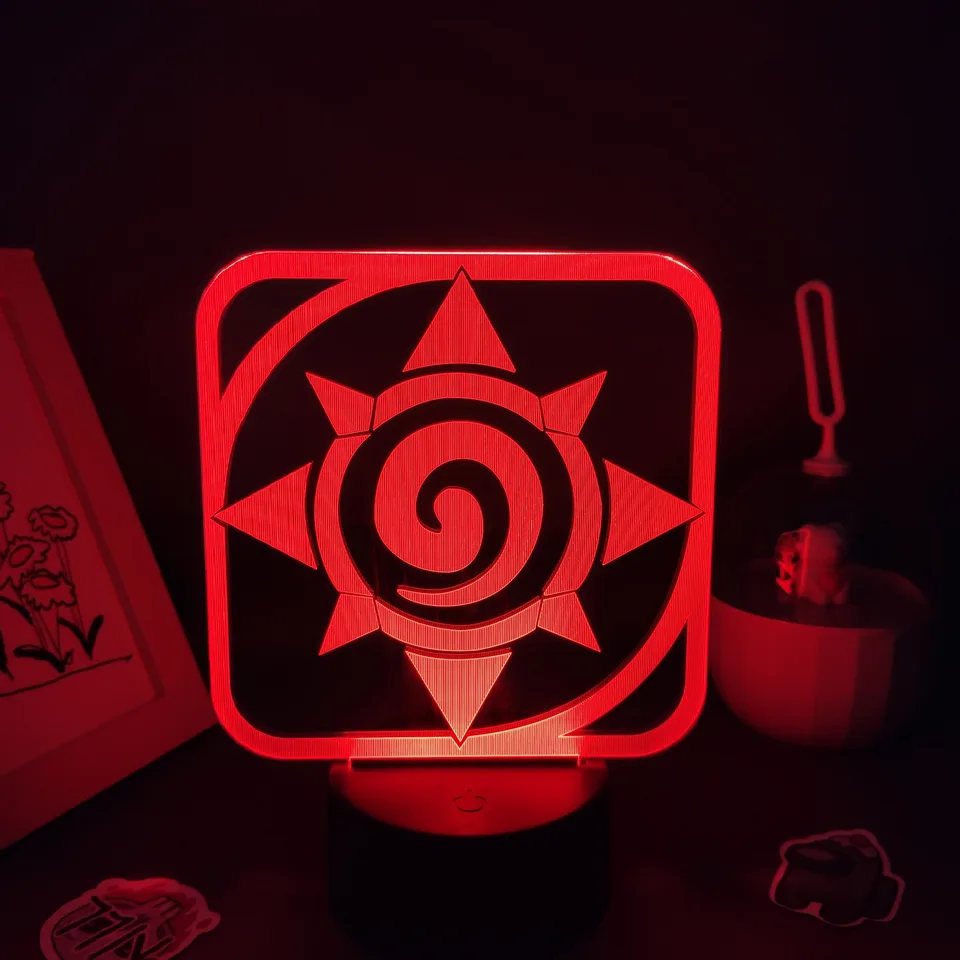 Hearthstone Heroe Game Logo Lava Lamps 3D LED RGB neónové nočné svetlá Gaming Room Table Farebný stôl DECON vianočný darček