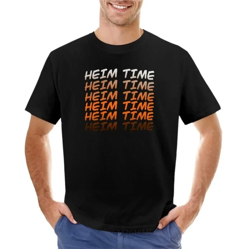 HEIM TIME T-THIRN COLD NÁVRH NAJLEPŠÍCH ZVLASTNOSTI PRÍSLUŠNÝCH BOYS HIPPIE CLOSHING PLAIN Čierne tričká mužov