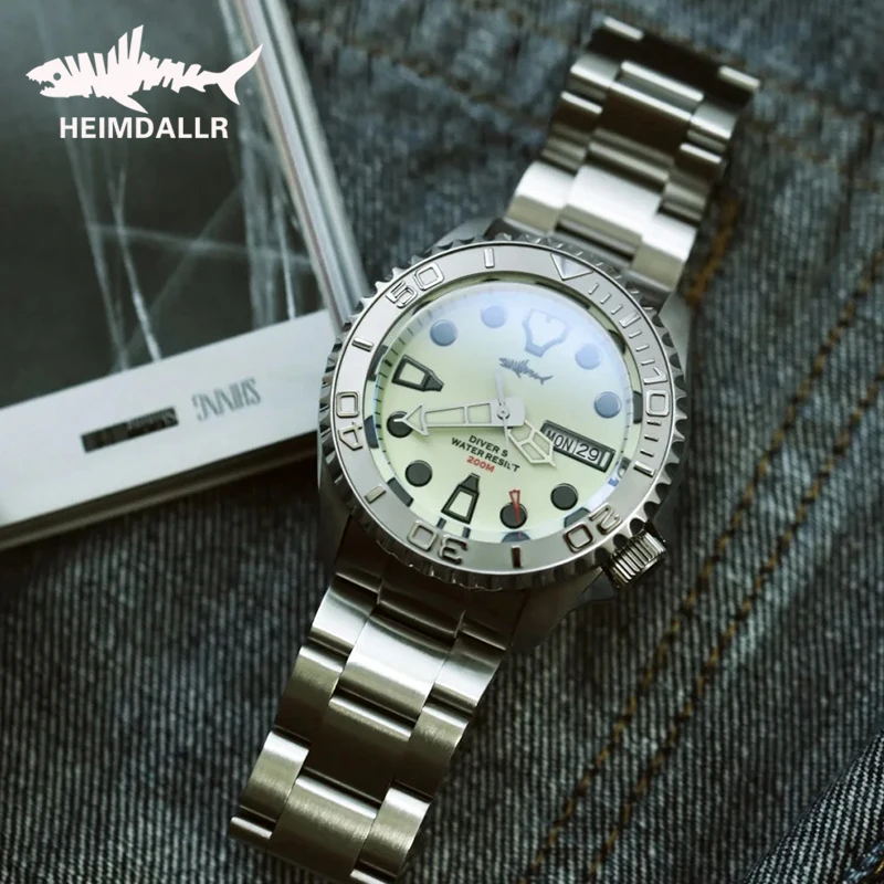Heimdallr SKX007 Dive Watch C3 Plné svetelné 316L oceľové zafíre Crystal 200 m nepremokavé 42 mm NH36 Automatické muži SKX007 hodinky