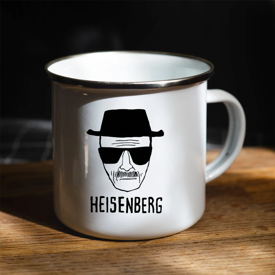 Heisenberg Smalt Camping hrnček 11oz breaking Bad Camping hrnček kancelária Káva Káva Káva priatelia darček k narodeninám
