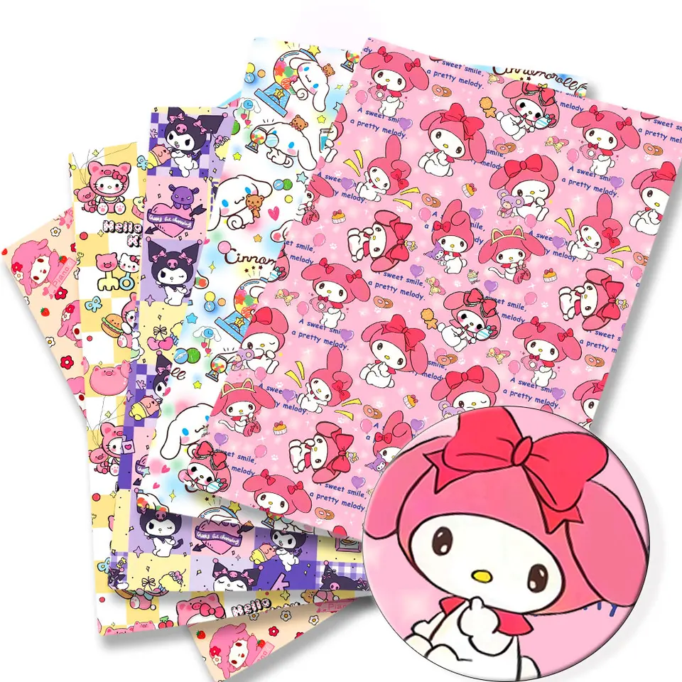 Hello Kitty 140x50cm Cartoon Cotton Tkanina Patchwork tkanivo Kid Domov Textil šijacie šaty Dáče šaty záclony polyesterová bavlnená tkanina