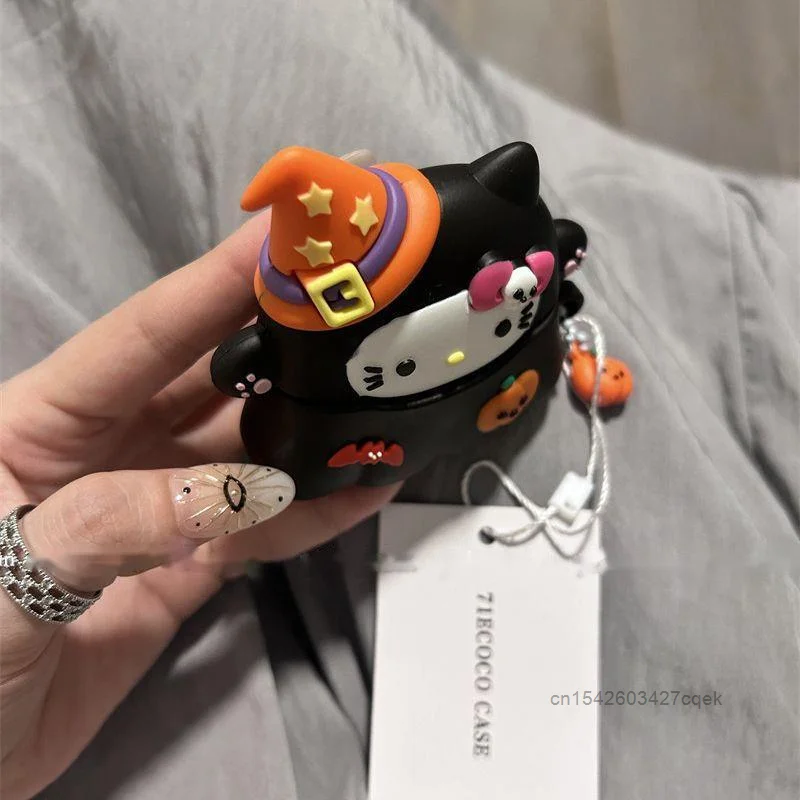 Hello Kitty Halloween Night Cute Design Unique slúchadlá pre slúchadlá pre AirPods 1 2 Pro 3 4 Generácia Trend Trend Ochranný kryt