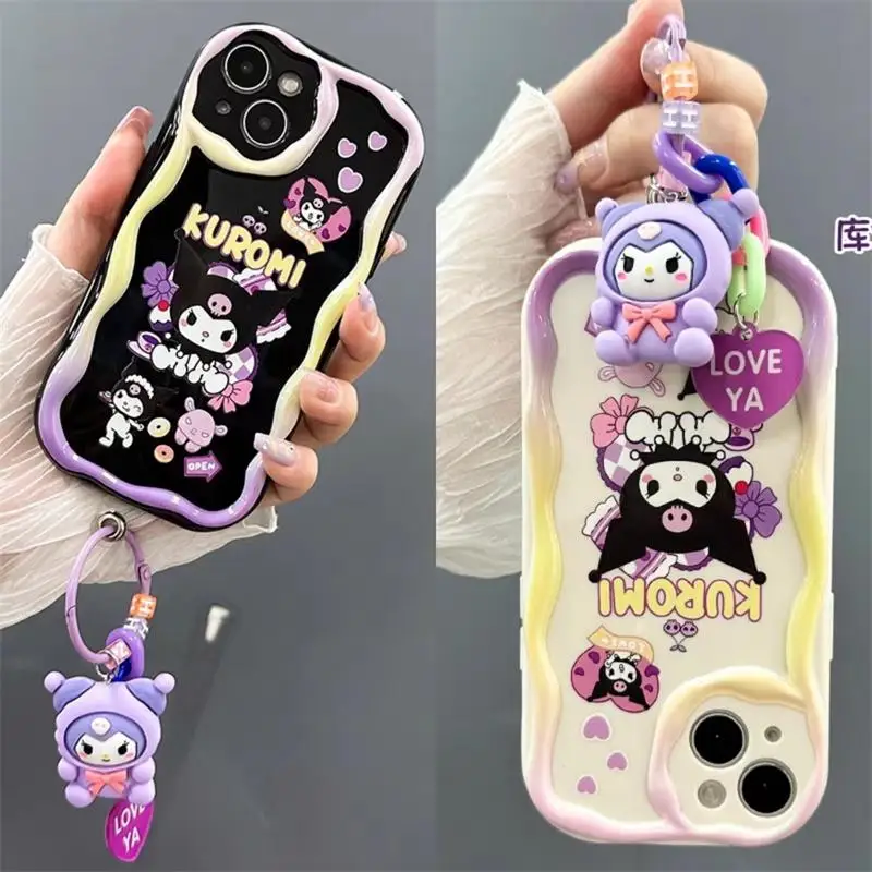 Hello Kitty Kuromi Keychain puzdro pre Samsung Galaxy S24 Ultra S22 S21 plus S20 S23 Fe A55 A35 A54 A24 A14 A34 A34 A25 A15 A53 A33 A33