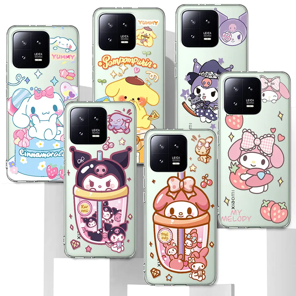 Hello Kitty Kuromi puzdro pre Xiaomi Mi 9 CC9 A2 10T 12T 13 9T 12x 11 6x 8 11T Pro 10 11i A3 Lite Transparent TPU telefónny kryt TPU