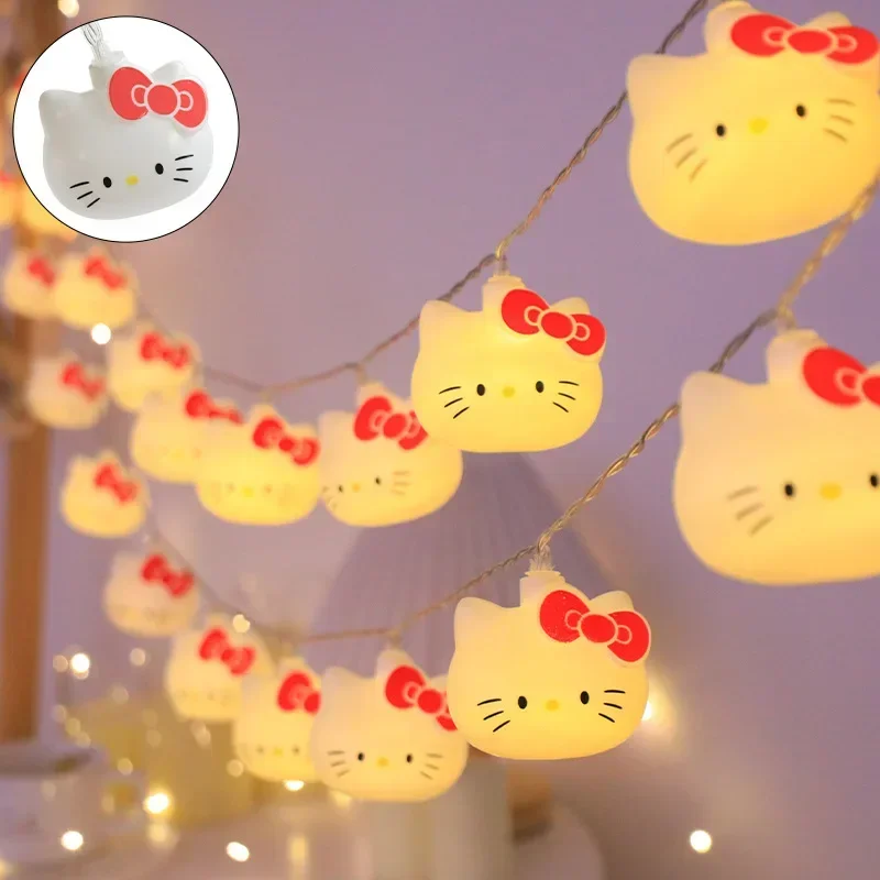Hello Kitty LED svetlá struna spálne Ambient osvetlenie kawaii sanrio mini nočná lampa domáca dekorácia vianočné dekoratívne svetlo