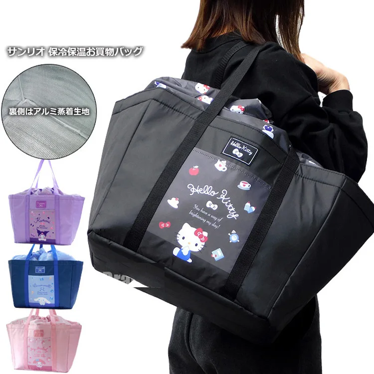 Hello Kitty Lunch Bag Sanrio Cinnamoroll Kuromi roztomilý veľká kapacita nepremokavá tepelná izolačná taška detské detské úložné skrinky